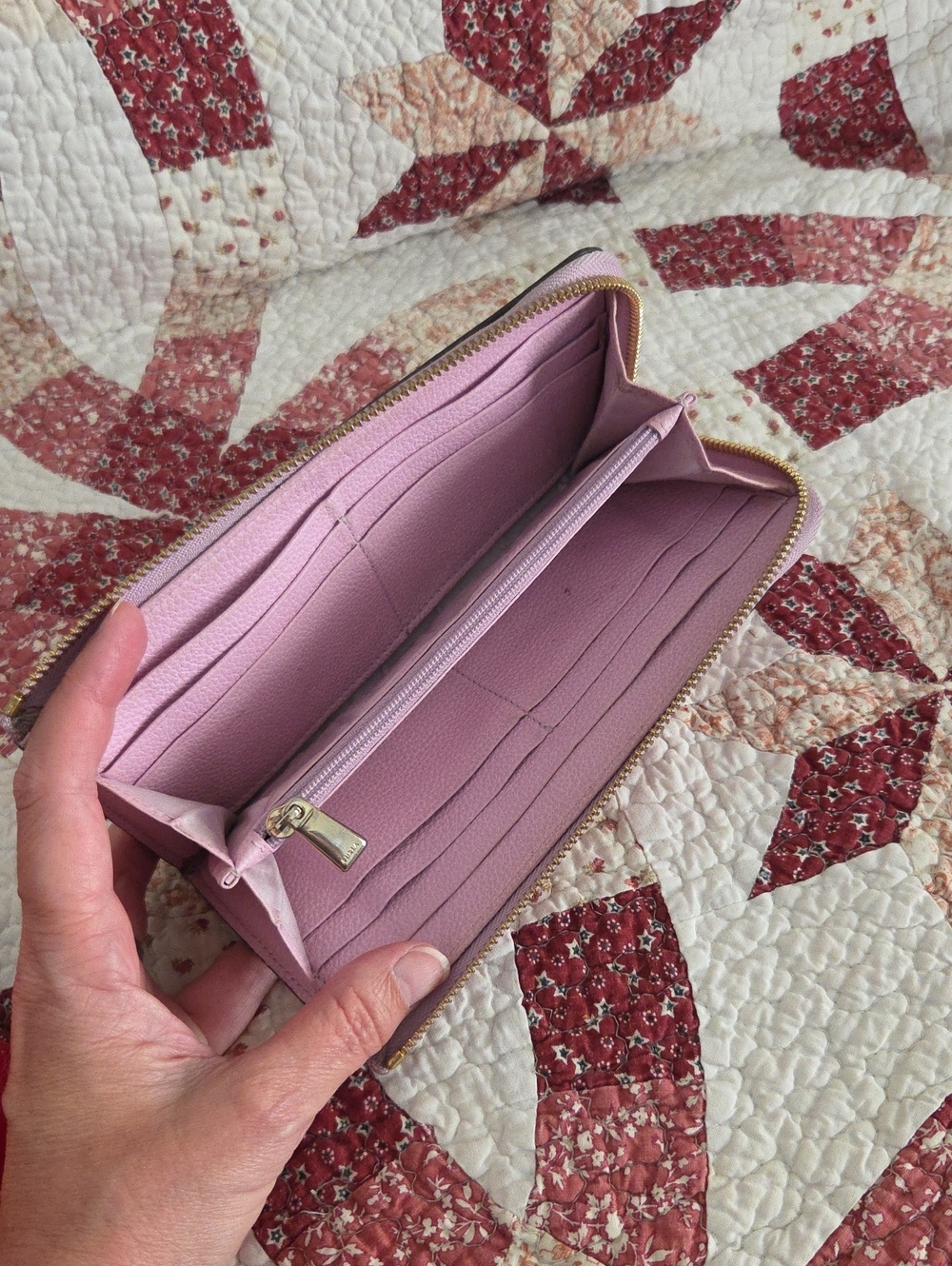 Furla Pink Zip-Around Leather Wallet - Picture 3 of 11